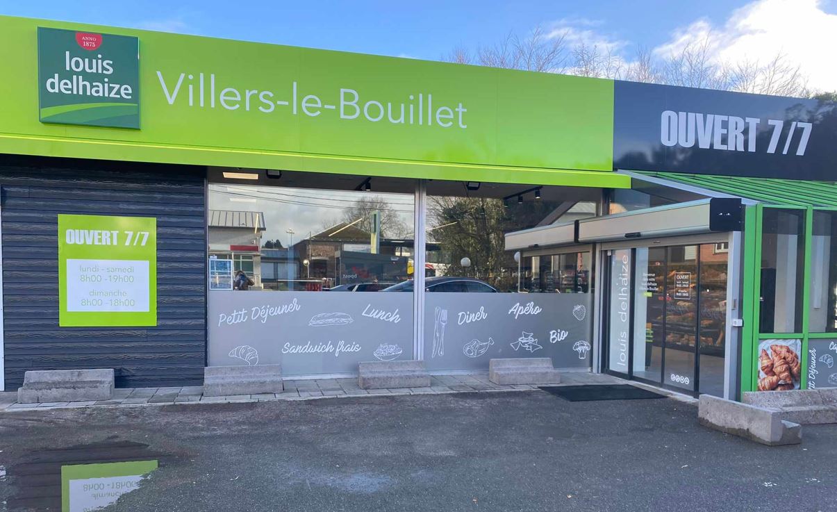 Grote heropening van de louis delhaize winkel in Villers-le-Bouillet
